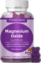 Magnesium Oxide Gummies 500 מ"ג, סוכר חינם למבוגרים ולילדים, Best Mg טופס עבור "Digestion", עבור שינה, Nerve, Head Health, השרירים & Stress Relief, Gluten Free, Non GMO, טבעוני, Pectin, 60, 60