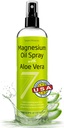 7 מינרלים שמן מגנזיום טהור Spray עם Aloe Vera 12oz - פרמצבטית (USP) כיתה, כוח גבוה יותר עם הקלה מיידית עבור רגליים, שינה, כאבי שרירים ו Cramps - Mined בארצות הברית