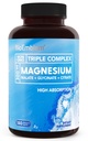Bio Emblem Triple Magnesium Complex | 300mg of Magnesium Glycinate, Malate, & Citrate forשרירים, Nerves, & Energy | High Absorption
