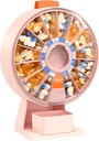 Daviky Pill Dispenser Daily, גדול גלולות מאורגן עם וול-הר או עומד בשימוש, 14 ימים Pill Container, Push Button Design, Weekly Pill Box for ויטמין, Medicine, Supplement, שמן דגים (Pink)