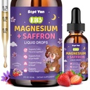 Magnesium Glycinate נוזל טיפות, 1000 מ"ג מגנזיום Glycinate, Citrate & Threonate עם Cellulose סיבים, L-theanine, ויטמין B & C לשינה, שריר, אנרגיה ורגיעה, חלב לימון ללא סוכר