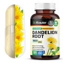 BIO KRAUTER Dandelion Root כמוסות - 1800 מ"ג כוח - 100 Count - Dandelion Root תוסף - קפסולות טבעוניות לתמיכה Liver
