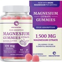 Magnesium Citrate Gummies | תוספת כוח עבור Calm, הירגעות & העיכול | High Absorption Magnesium Gummies for Adults