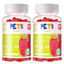חיות מחמד Purest Glucosamine Chondroitin חניכיים עם MSM & Elderberry תוספת כוח - תמיכה משותפת, תמיכה אנטי-חמצן תמיכה תוספת למבוגרים, גברים ונשים.(2 Pack) Strawberry
