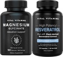 ויטמינים Vital Magnesium Glycinate כמוסות + reveratrol קפסולות