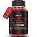 OrPHIC NUTRITION Apple Cider Vinegarmies - 1000 מ"ג - ACV ירידה במשקל חניכיים - תמיכה עיכול, Detox & ניקויsing - VIT B12, Beetroot - Gomitas de Vinagre de Manzana (120 PCs)