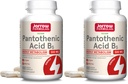 Jarrow Formulas Pantothenic Acid B5 500 מ"ג - 100 Veggie Caps - ויטמין B חיוני - ייצור אנרגיה & Metabolism תמיכה - 100 משרתים (Pack of 2)