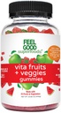 להרגיש טוב Superfoods Vita פירות ו- Veggies תוספי מזון, פירות רב ויטמין וחניכיים ירקות, 25 פירות וירקות, Watermelon ו- Apple Flavors, טבעוני, non-GMO, הרוזן 60