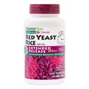 NaturesPlus Herbal Actives Red Yeast Rice, Extended Release - 600 מ"ג, 120 מיני טבליות - תוסף צמחי - טבעוני, צמחוני, Gluten-Free - 60 משרתים