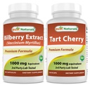 הטוב ביותר Naturals Bilberry לחלץ 1000mg & Tart Cherry לחלץ 1000 מ"ג