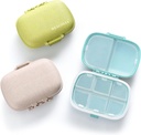 MeACOLIA 3 Pack 8 השוואת גלולות נסיעות מארגנת, Daily Pill Case Small Pill Box for Pocket Purse, Portable Pill Container Medicine Organer (Multi-Colored)