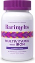 BariMelts Bariatric Multivitamin עם ברזל - 1 חודש אספקה (60 טבליות מהיר-Disshoot) - סוכר חינם - פוסט-Op Bariatric ויטמינים - Natural Blueberry Flavor