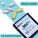 BoxJump Women's Daily Multivitamin Packs עם ויטמינים ומינרלים חיוניים - כולל ויטמין D, C, E, A, B12 לאנרגיה, אנדורנס, תמיכה במזל, עצם ובריאות העור - יום 30 יום