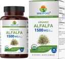 Brieofood אורגני אלפאlfa 1500 מ"ג, 45 לשרתים, צמחוני, גלוטן חינם, 90 טבליות Vegetarian