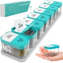 עוד מארגנת גלולות שבועיות גדולות - XL ויטמין Holder עם 7 השוואות ראש הממשלה - Portable Medicine Dispenser for Home and Travel, Big Add Container for Weekly or Daily Use, Mintachable AM PM