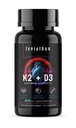 ויטמין Loathan Nutrition D3 K2 2 ב 1 פורמולה | 360mcg ויטמין K2 (MK7) + ויטמין D3 5000 IU טבעוני תוספת כוח תוספי ויטמינים - תמיכה לב, שיניים, משותף ועצם בריאות העצם