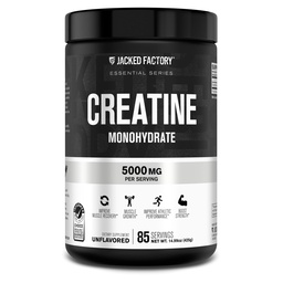 Jacked Factory Creatine Monohydrate אבקת 425g - 5g Daily Creatine תוסף עבור גברים ונשים, טבעוני-ידידותי, צד שלישי נבדק - 85 משרתים, Unflavored