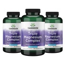 Swanson Triple Magnesium Complex - מינרלים תוספת - תמיכה טבעית - כולל Citrate, Oxide & Aspartate - (300 קפסולות, 400 מ"ג כל, 3 Pack)