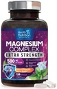 Magnesium Complex כמוסות 500 מ"ג עם Oxide, Glycinate, Malate, Citrate - High Absorption Complex Chelated Magnesium מינרלים תוספת - עבור שריר, עצמות ותמיכה בריאות הלב - 120 קפסולות