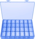 XL Pill מארגנת 4 פעמים ביום, BUG HULL תוספת גדולה של גביע הכדור השבועי מקרה, 7 ימים ויטמין מכיל כל יום גלולות הולדר עבור שמן Cod-Liver, ויטמינים, תוספי מזון (Royal Blue)