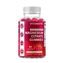 Vitamatic תוספת כוח Magnesium Gummies - 255 מ"ג (Elemental Magnesium) לשרת - 60 חניכיים טבעוניות תמיכה להרגעה, שרירים ותפקוד עצבי, עצמות בריאות ואנרגיה ייצור