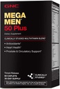 GNC Mega Men 50 Plus Multivitamin Caplets, פרובאנס קליני, Heart & Prostate בריאות, ויטמין B, Saw Palmetto, Memory, ויטמין D-3, 60 ספירה