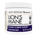 אבקת Mane של Host Defense Lion - תוספי תמיכה לבריאות המוח - תוסף Mushroom לתמיכה בתפקוד Focus & Memory - Immune & Nervous System Support - 3.5 oz (66 משרתים)