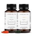 JSHealth ויטמינים Digests Digestion Support Bundle - כולל Detox + Debloat Liver Health Formula & Skin + Digest