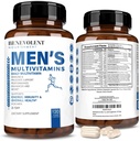 Benevolent Nourishment Multivitamin for Men - תומך אנרגיה ובריאות כוללת - ויטמינים עתיריים חיוניים לגברים, ביוטין, מגנזיום, Zinc & Antioxidant לבריאות החיסון - non-GMO, 120 Caps Caps Caps