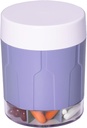 Betife תוספת גדולה תוספת מארגנת, Weekly Pill מארגנת בקבוק, Daily Pill Dispenser עם 7 השוואות גדולות, ארגן כדי להחזיק 7 יום תרופה, 21 תוויות ומברשת ניקוי (Purple)