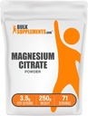 BulkSupplements.com Magnesium Citrate אבקה - Magnesium 400 מ"ג תוספת, Easily Absorbable - Pure & Gluten חינם, 3.5g לכל משרת, 250g (8.8 oz) (Pack of 1)