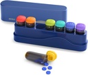 KOVIU Removable Pill Box 7 Day, Portable Travel Pill Case, Once Daily Container Holder Holder, Week Pillbox Dispenser for ויטמין Medicine, Blue Blue Blue Travel Pill Case, Once Daily Container Holder