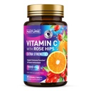 נבנה על ידי Nature Chewable ויטמין C עם Rose HIPS - 1000mg Immune תמיכה תוסף - non-GMO, Gluten-Free, טבעוני - Powerful Antioxidant for Energy & Collagen Boost - Orange Flavor - 60 טבליות