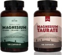 יום הקצב הטבעי & Night Bundle - משולש Calm Magnesium 150 מ"ג, 120 קפסולות + Magnesium Turate 750 מ"ג (150 מ"ג של מגנזיום אלמנטרי) 120 קפסולות