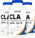Acid (Congated Linoleic Acid) 2,400 מ"ג, 240 Softgels - Gluten Free, non-GMO, 800mg Per Softgel (3 בקבוקים)