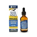 Natural Path Silver Wings Colloidal Silver נוזל - תוספת תמיכה מוגברת של Immune - 250ppm (1250mcg) - 2oz Dropper