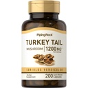 Piping Rock Turkey Tail Mushroom קפסולות 1200 מ"ג | 200 גלולות | Coriolus Versicolor
