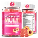 Multivitamin for Women Gummies עבור 40+ עם אומגה 3, Niacinamide, B-Complex, Lutein, Iron, Choline, Phosphatidylserine, ויטמין D3 עבור עור, שיער, אנרגיה, Immune, Bone - טבעוני, סוכר חינם, 120Ctss.