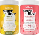 Bellway Super סיבים אבקה + פירות, Pineapple Passion פירות Super סיבים אבקת + Collagen, Strawberry Lemonadeade