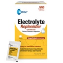 Globe Electrolyte Fit Tablets for Rapidtion & Exercise Recovery (500 טבליות, 250 חבילות של 2) עבור ספורטאים, Hiking & ספורט, חבילות נסיעות עם מפתח חומרים מזינים עבור אישור אופטימי