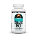 מקור טבעי - Betaine HCl hydrochloric Acid Source 650 מ"ג. - 180 טבליות