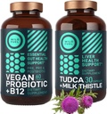 WILD FUEL TUDCA עם תוספת חלב זוטר טבעוני Probiotic Plus B12 הגנרל Liver ניקויse ו Gut Health Bundle