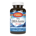 קרלסון - Elite DHA Gems, 1000 מ"ג DHA, Wild שנתפס, מקור סביר, תפקוד המוח וחזון בריא, 60 Softgels