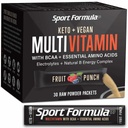 נוזל Multivitamin לשתות אבקת ויטמין BCAA לא יעלה את Stomach היומי Keto MultiVitamin עבור גברים ונשים Amino Acid אבקת פירות Punch Packet Multivitamin אבקת אלקטרוליטליטים