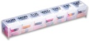 GMS Weekly Pill Organer - 7-Day שכותרתו השוואת מצב גלולות עבור תוספי מזון, ויטמינים ותרופות - Secure Latches - אידיאלי עבור Daily Use & Travel - Clear