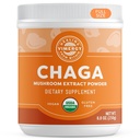 Vimergy USDA אורגני Chaga Mushroom אבקת לחלץ, 166 משרתים - אידיאלי צ'אגה תה, קפה, Smoothies - Cardiovascular Support - כשר, טבעוני, No Gluten, Paleo - צ'אגה טהורה, No Fillers (250g)