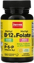 Jarrow Formulas Methyl B-12 & Methyl Folate - 100 טבליות Chewable, לימון - Pack של 2 - ויטמין B12 & B9 - תומך בייצור אנרגיה, תפקוד המוח ומטבוליזם - 200 המשרתים הכולל