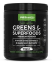 PEScience Greens אבקת Superfood with Natural Chlorophyll, Reishi & טורקיה Tail Mushroom אבקת, Freeze-Dried Kale, Spinach, Broccoli Sprouts, Original Flavor, 30 משרתים