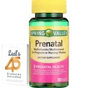 עמק האביב Prenatal Multivitamin 100 טבליות, ויטמינים טרום לידתי לנשים, הריון חייב להיות תוסף Folate, Bundle עם 45 של סוכרת של Luall