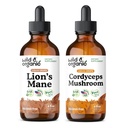 Wild & Organic Lion's Mane Tincture 4 fl oz & Cordyceps Tincture 4